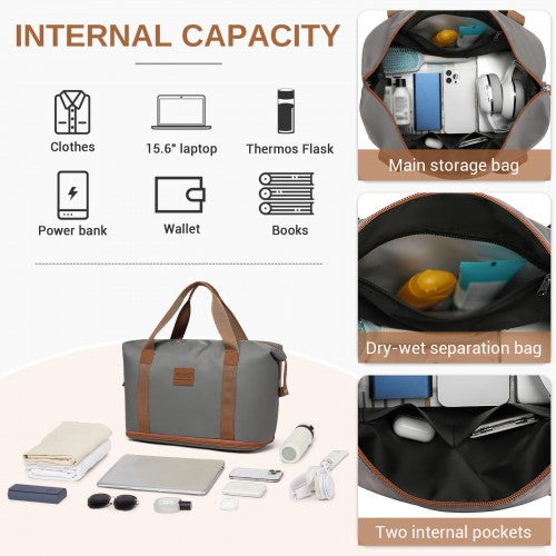 KSK2592+EA2212 - Kono 20 Inch ABS+PC Hard Shell Cabin Suitcase Set with Travel Bag & Toiletry Pouch