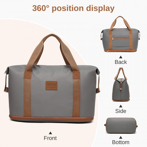 KSK2592+EA2212 - Kono 20 Inch ABS+PC Hard Shell Cabin Suitcase Set with Travel Bag & Toiletry Pouch
