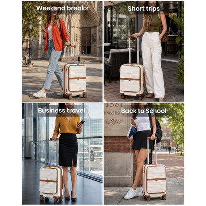 KSK2592 - Kono 21-Inch Front-Opening Cabin Suitcase with 15.6-Inch Laptop Compartment