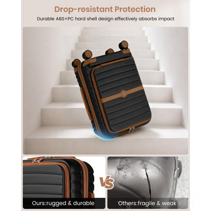 KSK2592 - Kono 21-Inch Front-Opening Cabin Suitcase with 15.6-Inch Laptop Compartment