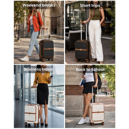 KSK2592 - Kono 21-Inch Front-Opening Cabin Suitcase with 15.6-Inch Laptop Compartment