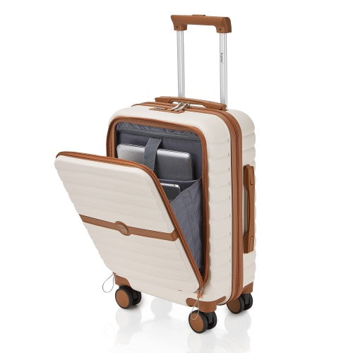 KSK2592 - Kono 21-Inch Front-Opening Cabin Suitcase with 15.6-Inch Laptop Compartment