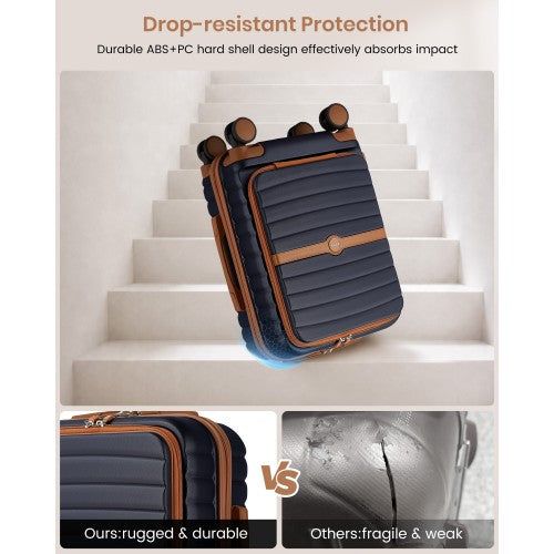 KSK2592 - Kono 21-Inch Front-Opening Cabin Suitcase with 15.6-Inch Laptop Compartment