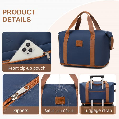 KSK2592+EA2212 - Kono 28 Inch Large ABS+PC Hard Shell Suitcase Set with Travel Bag & Toiletry Pouch