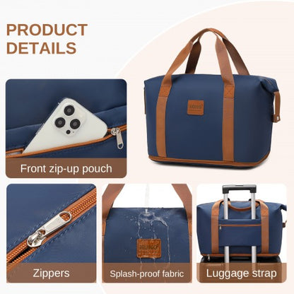 KSK2592+EA2212 - Kono 28 Inch Large ABS+PC Hard Shell Suitcase Set with Travel Bag & Toiletry Pouch