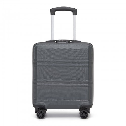 KSK2596 - Kono 16 Inch ABS Hard Shell Under-Seat Cabin Suitcase with Spinner Wheels - Grey