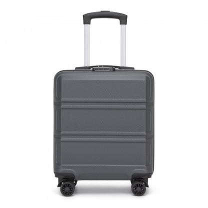 KSK2596 - Kono 16 Inch ABS Hard Shell Under-Seat Cabin Suitcase with Spinner Wheels - Grey