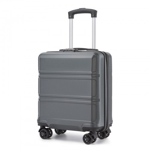 KSK2596 - Kono 16 Inch ABS Hard Shell Under-Seat Cabin Suitcase with Spinner Wheels - Grey