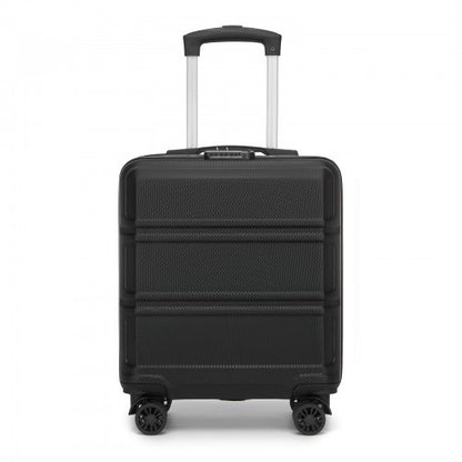 KSK2596 - Kono 16 Inch ABS Hard Shell Under-Seat Cabin Suitcase with Spinner Wheels - Black