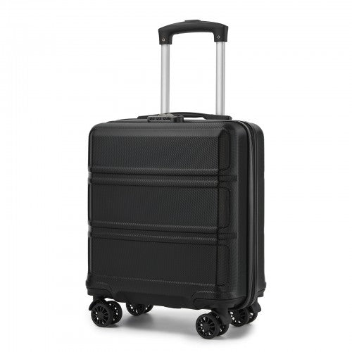 KSK2596 - Kono 16 Inch ABS Hard Shell Under-Seat Cabin Suitcase with Spinner Wheels - Black