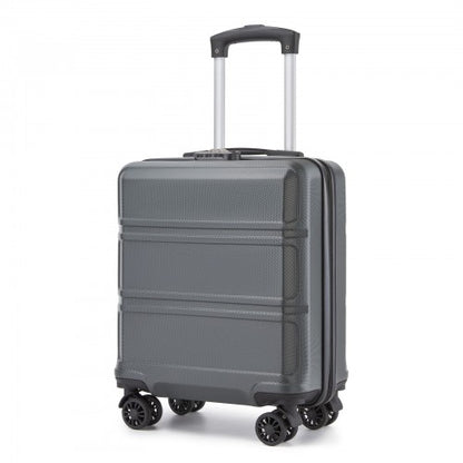 KSK2596 - Kono 16 Inch ABS Hard Shell Under-Seat Cabin Suitcase with Spinner Wheels - Grey