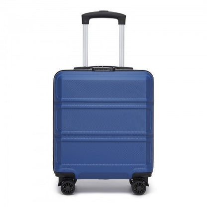 KSK2596 - Kono 16 Inch ABS Hard Shell Under-Seat Cabin Suitcase with Spinner Wheels - Navy