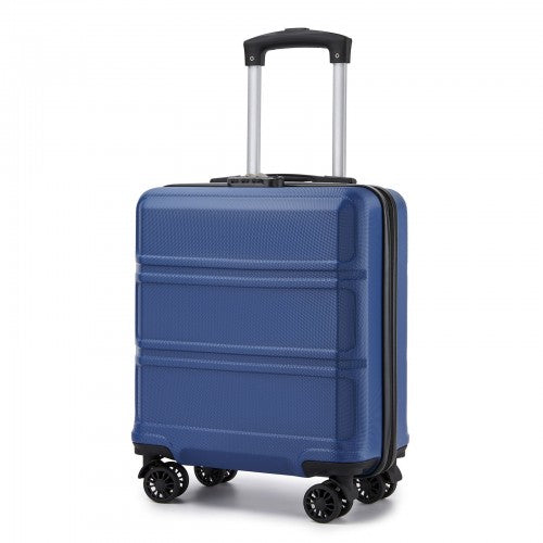 KSK2596 - Kono 16 Inch ABS Hard Shell Under-Seat Cabin Suitcase with Spinner Wheels - Navy