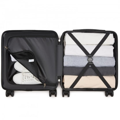 KSK2596 - Kono 16 Inch ABS Hard Shell Under-Seat Cabin Suitcase with Spinner Wheels - Navy