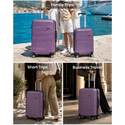 KSK2694 - Kono 24 Inch PC Hard Shell Suitcase, Check‑in Luggage with Silent Wheels & Organised Interior