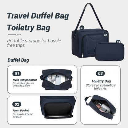 KSN2586 20-inch navy luggage set – detail view 10