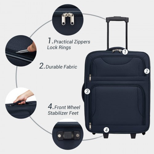 KSN2586 20-inch navy luggage set – detail view 5