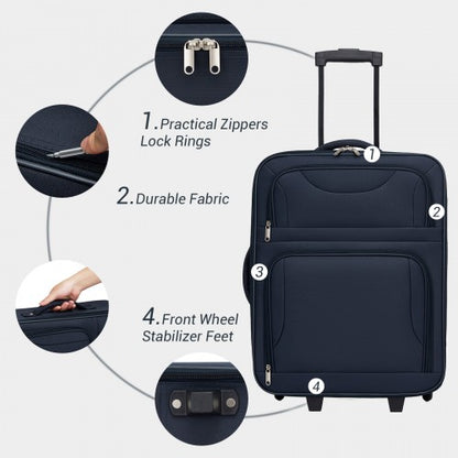 KSN2586 20-inch navy luggage set – detail view 5