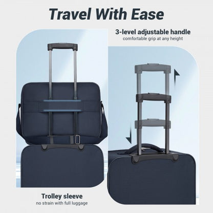 KSN2586 20-inch navy luggage set – detail view 6