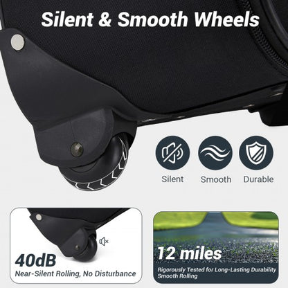 KSN2586 20-inch black luggage set – detail view 7