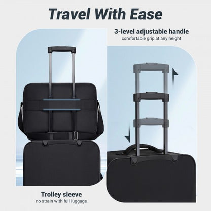 KSN2586 20-inch black luggage set – detail view 6