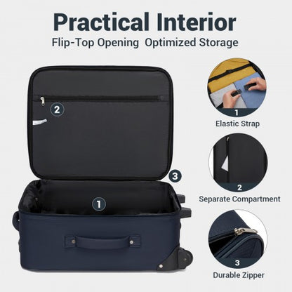 KSN2586 20-inch navy luggage set – detail view 9