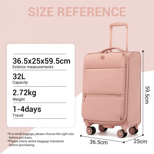 KSN2593 20/26/30-inch pink luggage set – set view