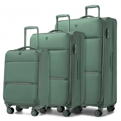 KSN2593 20/26/30-inch green luggage set – set view