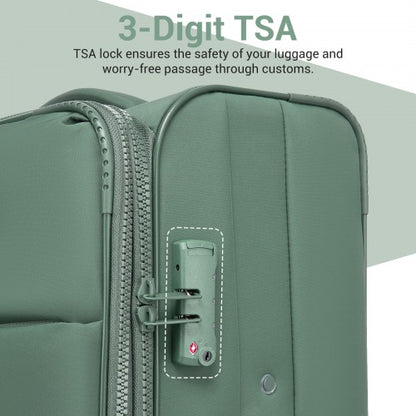 KSN2593 20/26/30-inch green luggage set – set view