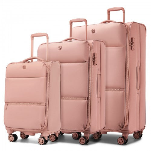 KSN2593 20/26/30-inch pink luggage set – set view