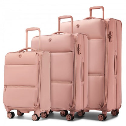 KSN2593 20/26/30-inch pink luggage set – set view