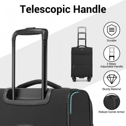 KSN2593 20/26/30-inch black luggage set – set view