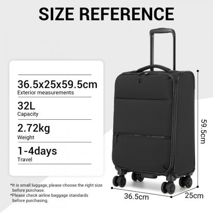 KSN2593 20/26/30-inch black luggage set – set view