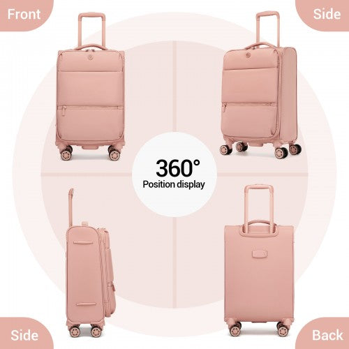 KSN2593 20/26/30-inch pink luggage set – set view