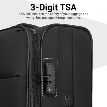 KSN2593 20/26/30-inch black luggage set – set view