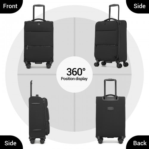 KSN2593 20/26/30-inch black luggage set – set view