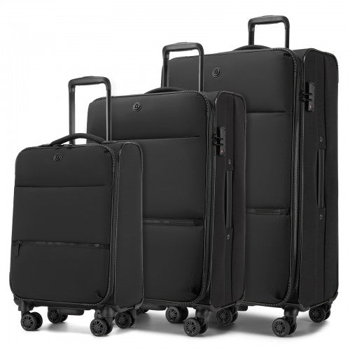 KSN2593 20/26/30-inch black luggage set – set view