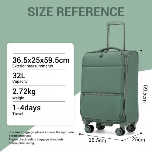KSN2593 20/26/30-inch green luggage set – set view