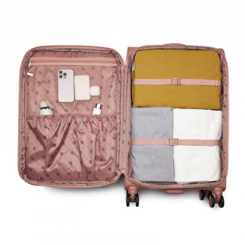 KSN2593 20/26/30-inch pink luggage set – set view