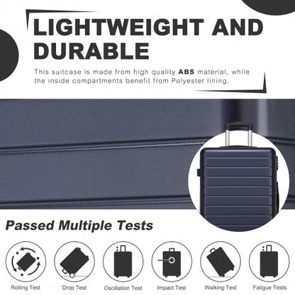 KSN2691 24-inch navy and black suitcase – detail view 24