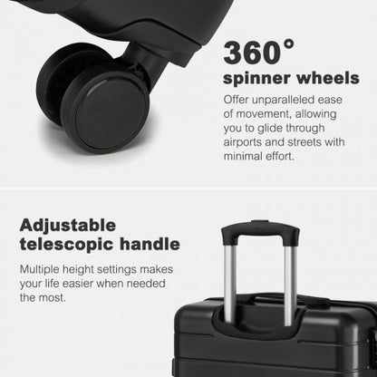 KSN2691 24-inch black suitcase – detail view 24