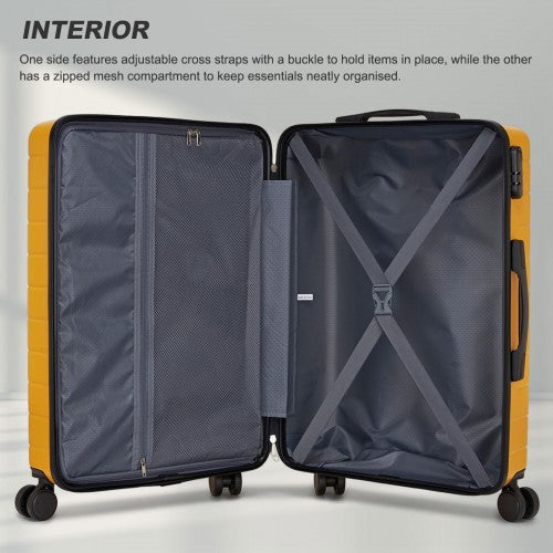 KSN2691 24-inch yellow and black suitcase – detail view 24