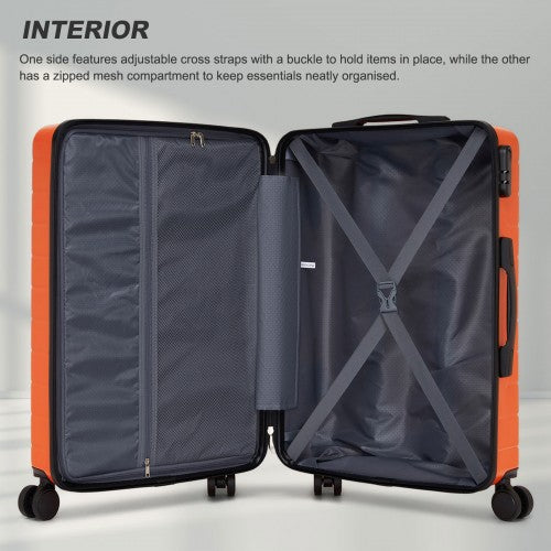KSN2691 24-inch orange and black suitcase – detail view 24