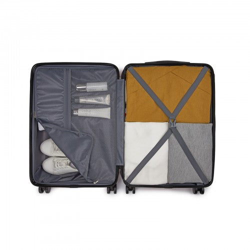 KSN2691 24-inch orange and black suitcase – detail view 24