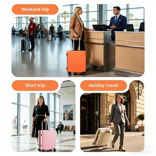 KSN2691 24-inch orange and black suitcase – detail view 24