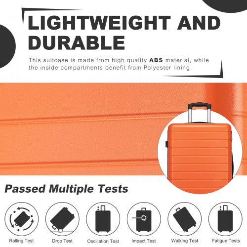 KSN2691 24-inch orange and black suitcase – detail view 24