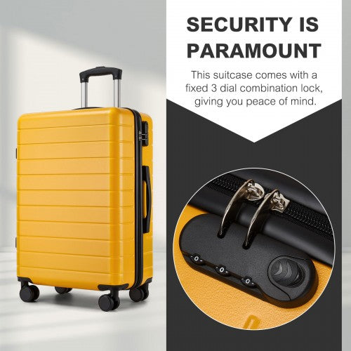 KSN2691 24-inch yellow and black suitcase – detail view 24