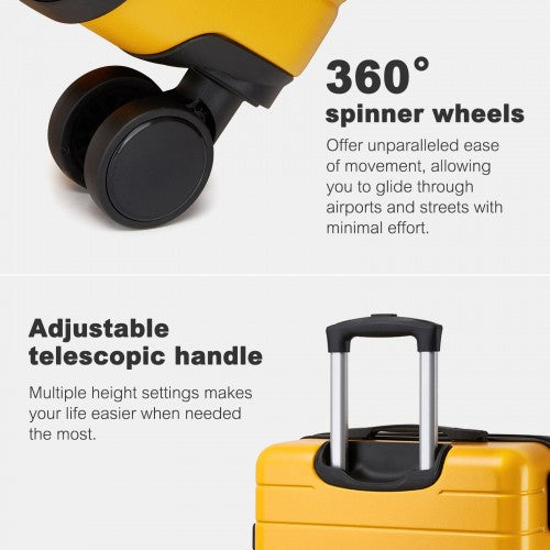 KSN2691 28-inch yellow and black suitcase – detail view 28