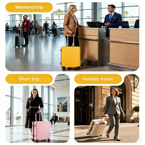 KSN2691 28-inch yellow and black suitcase – detail view 28