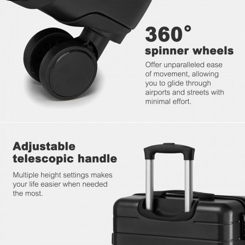 KSN2691 20/24/28-inch black luggage set – set view